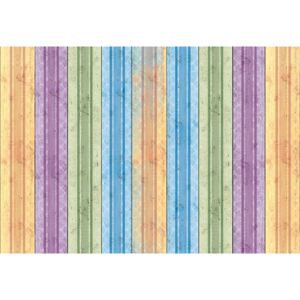 GLIX Tapet netesute pe usă - Colourful Wooden Planks