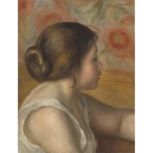 Head of a Young Girl, c.1890 Reproducere, Pierre Auguste Renoir