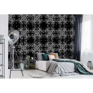 Fototapet - Modern Abstract Pattern Black And White Vliesová tapeta - 254x184 cm