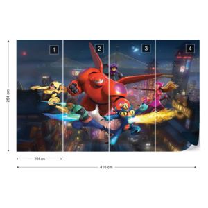 Fototapet - Disney Big Hero 6 Vliesová tapeta - 416x254 cm