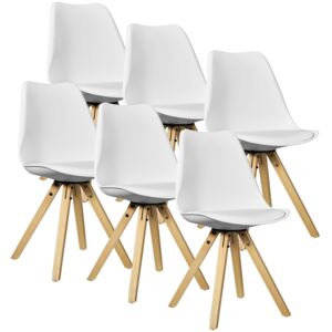 Set scaune design- 6 bucati - alb