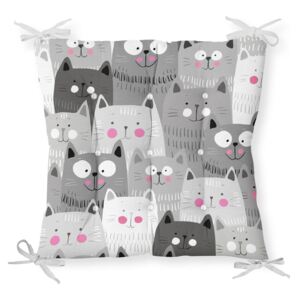 Pernă pentru scaun Minimalist Cushion Covers Gray Cats, 40 x 40 cm