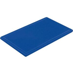 Fund pentru tăiere, din plastic 53x32, 5x2 cm PG 1/1, cu caneluri, albastru