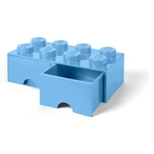 Cutie depozitare cu 2 sertare LEGO®, albastru deschis