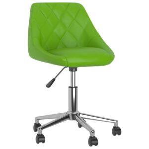 Scaun de birou pivotant, verde, piele ecologică