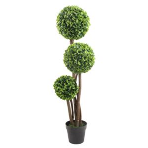 Arbust artificial, tulpini naturale cu 3 bile, 120cm