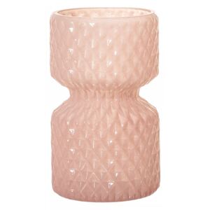 Vaza roz din sticla 12 cm Clepsidre Bloomingville