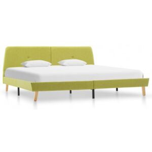 Cadru de pat verde 160 x 200 cm material textil