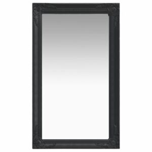Oglindă de perete în stil baroc negru 60 x 100 cm