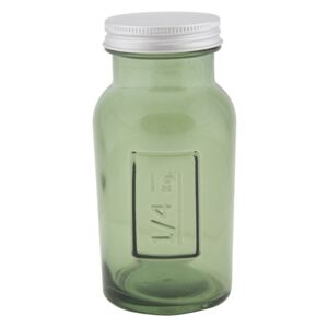 Borcan din sticlă reciclată Mauro Ferretti Coperchio, ⌀ 6,5 cm, verde
