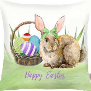 Față de pernă Apolena Easter Basket Rabbit, 43 x 43 cm