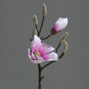 Magnolia artificiala alb-roz - 44 cm