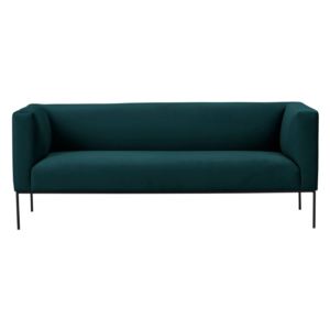 Canapea din catifea cu 3 locuri Windsor & Co Sofas Neptune, verde petrol