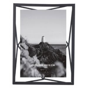 Rama foto neagra din metal si sticla 16x21 cm Nuri Black LifeStyle Home Collection