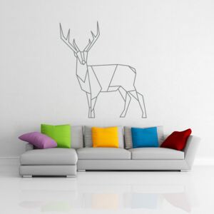 GLIX Deer - autocolant de perete Gri 50x55 cm
