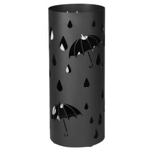 Suport pentru umbrele, Metal, Negru, 49 x 195 cm