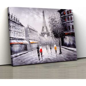 Tablou Canvas - Paris In Alb-Negru 30x50cm (80,00 Lei)
