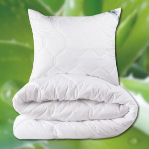 Set matlasat cu pilotă 140 x 200 cm şi pernă 70 x 90 cm cu Aloe Vera