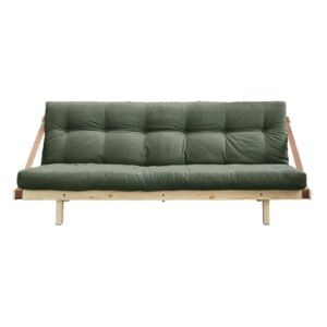 Canapea extensibilă Karup Design Jump Natural/Olive Green, verde