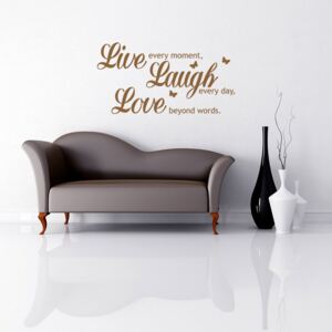 Live laugh love - autocolant de perete Maro 50 x 25 cm