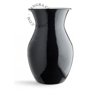 Vaza neagra din email 24,5 cm Eve Black Zangra