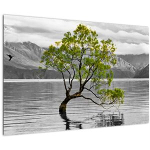 Tablou copacului în mijlocul lacului (90x60 cm)