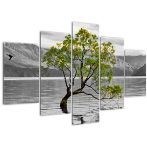 Tablou copacului în mijlocul lacului (150x105 cm)