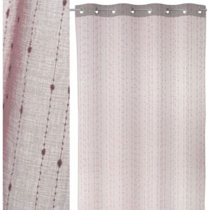 Draperie roz din poliester 140x260 cm Chuva Unimasa