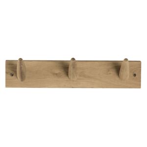 Cuier de perete din lemn de stejar Canett Uno, lățime 40 cm