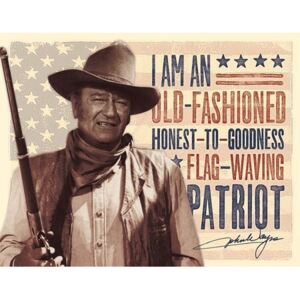 John Wayne - Patriot Placă metalică, (31 x 42 cm)