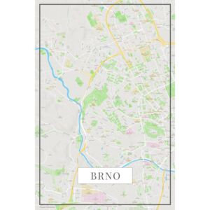 Harta orașului Brno color