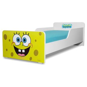 Pat copii Sponge Bob 2-8 ani cu saltea cadou