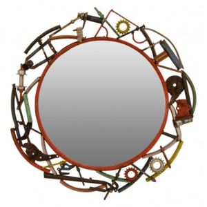 Oglinda multicolor rotunda din metal 83 cm Bicycle Versmissen