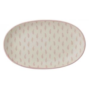 Platou roz din ceramica 13x21,5 cm Leaf Bloomingville
