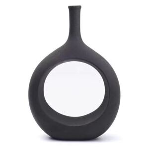 Vaza moderna, ceramica, neagra, Freya K