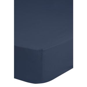 Cearșaf elastic din bumbac satinat HIP, 160 x 200 cm, albastru
