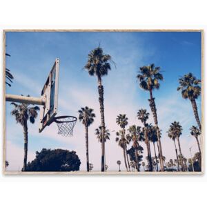 Poster cu rama stejar 30x40 cm Cities of Basketball 02 (LA) Paper Collective