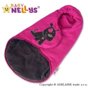 Sistem de înfășat pentru bebeluși pentru scaunul auto / Sac de dormit Baby Nellys Cățeluș- roz
