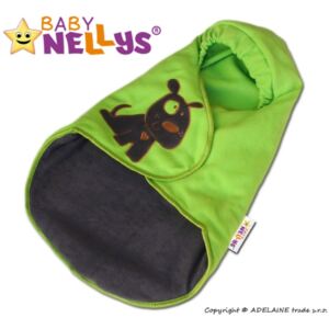 Sistem de înfășat pentru bebeluși pentru scaunul auto / Sac de dormit Baby Nellys Cățeluș - verde