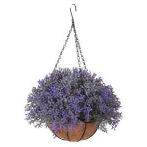 Floare artificială în ghiveci suspendat Mirabel, violet închis