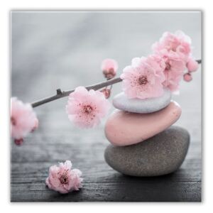Tablou Styler Glasspik Spa & Zen Pink Stone, 30 x 30 cm