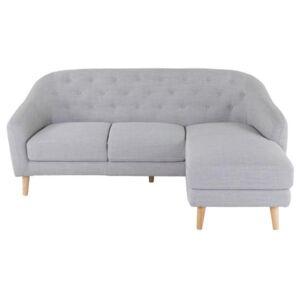 Canapea gri deschis pe colt (dreapta) Vita Sofa Right Light Grey | ZAGO