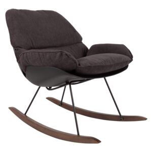 Fotoliu balansoar gri inchis Lounge Chair Rocky Dark | WHITE LABEL LIVING
