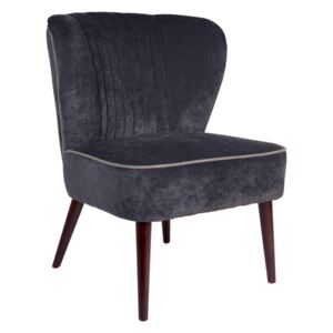 Fotoliu catifea gri Lounge Chair Smoker Dark Grey | DUTCHBONE