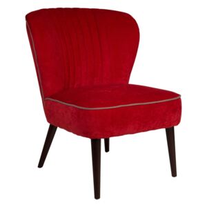 Fotoliu catifea rosie Lounge Chair Smoker Red | DUTCHBONE