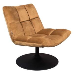 Fotoliu Lounge Chair Bar Velvet Golden Brown | DUTCHBONE