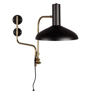Lampa de perete metalica in stil retro neagra Devi Black | DUTCHBONE