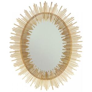 Oglinda decorativa ovala Flutes Brass | PRIMERA COLLECTION