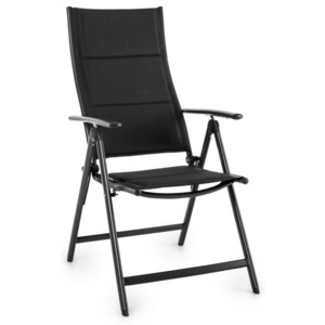 Blumfeldt STYLO ROYAL BLACK scaun rabatabil ,din aluminiu ,56.5 x 110 x 67 cm tesatura neagra